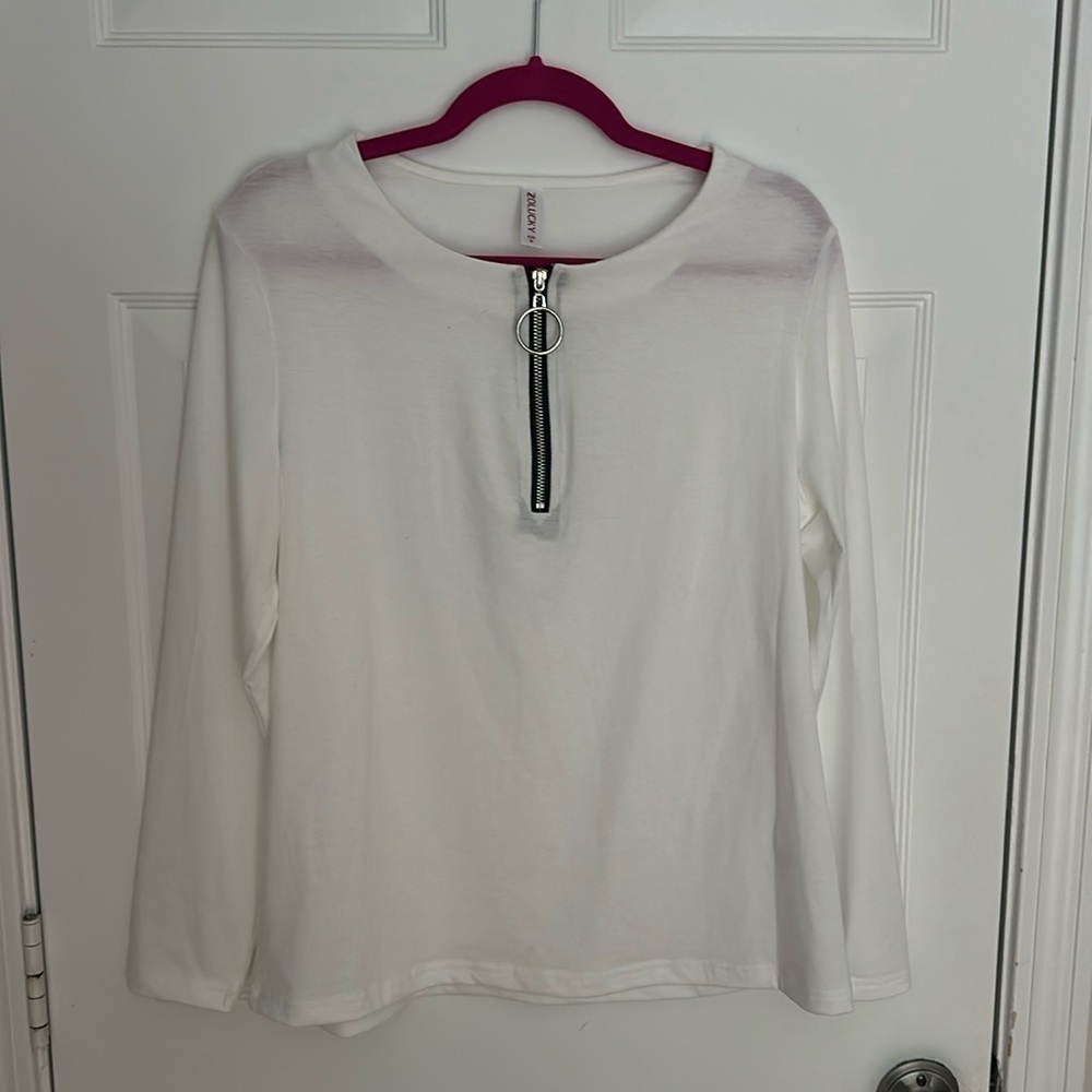 Zolucky long sleeve casual top size medium